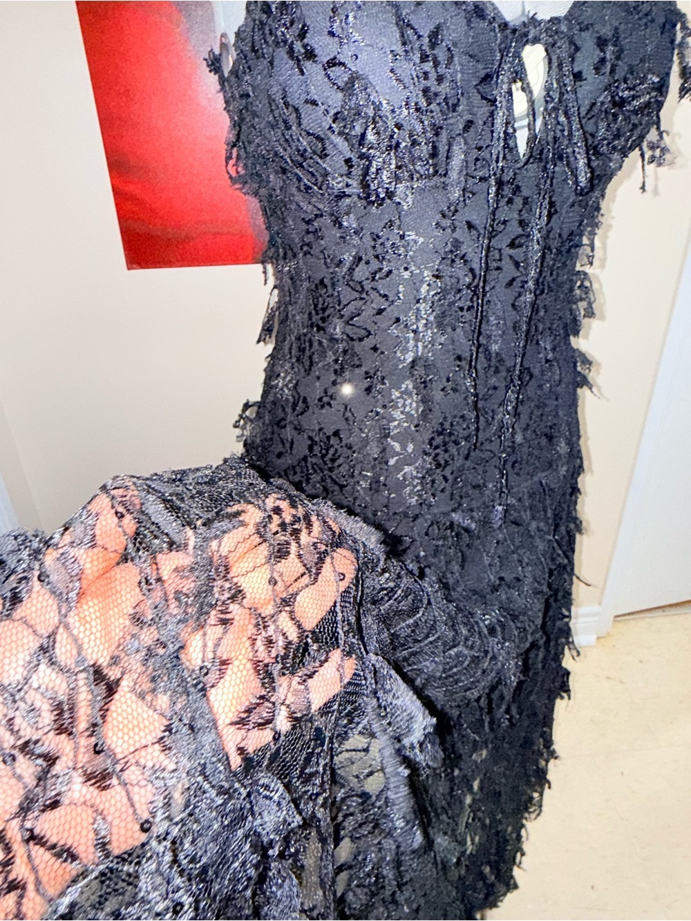Black Lace Evening Dress